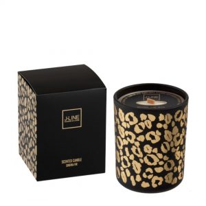 Parfumuota sojų vaško žvakė Leopard Siberia Fir Gold